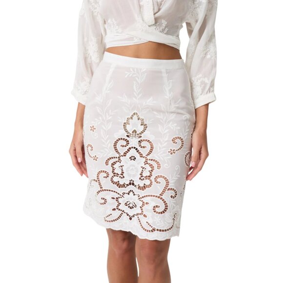 CAMILLE Women Midi Skirt White - Picture 3 of 6